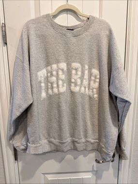 THE BAR Light Grey Crewneck Sweatshirt